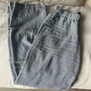 Pendleton blue pin striped linen pants